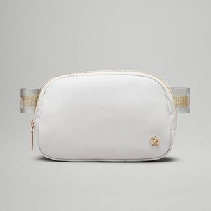 Lululemon White and Gold Belt Bag